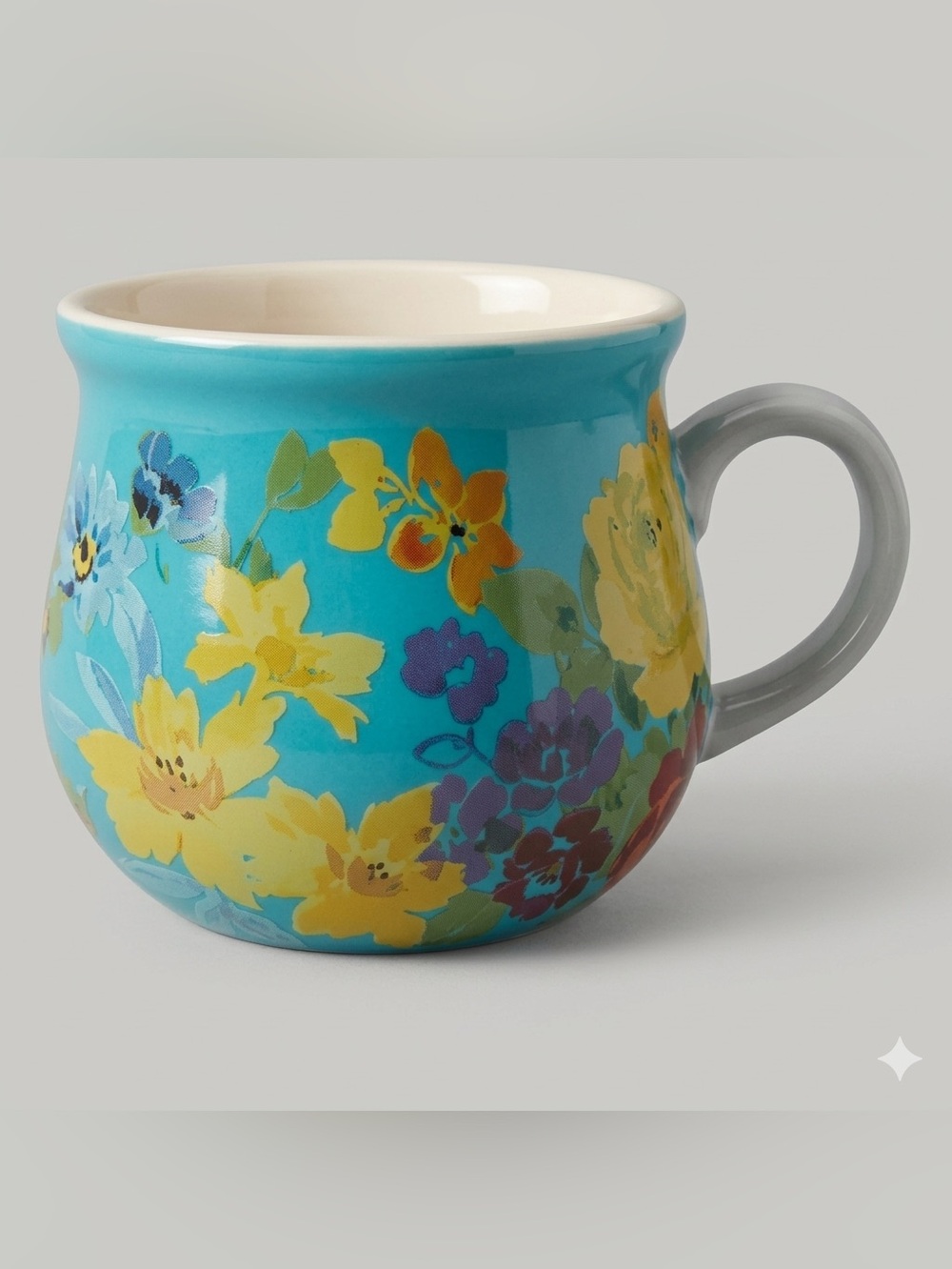 Rare! Buy Now! 🌺 EUC Pioneer Woman QVC Rare Belly Mug/Cup, Qty 1, Teal Blue - Picture 5 of 10